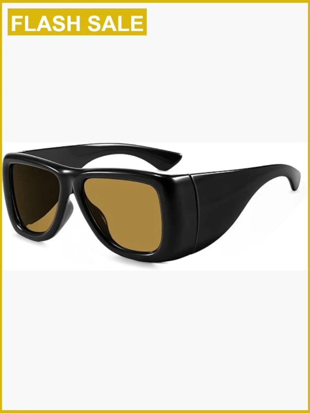 Oversized Thick Square Aviator Sunglasses UV400 Protection Unisex